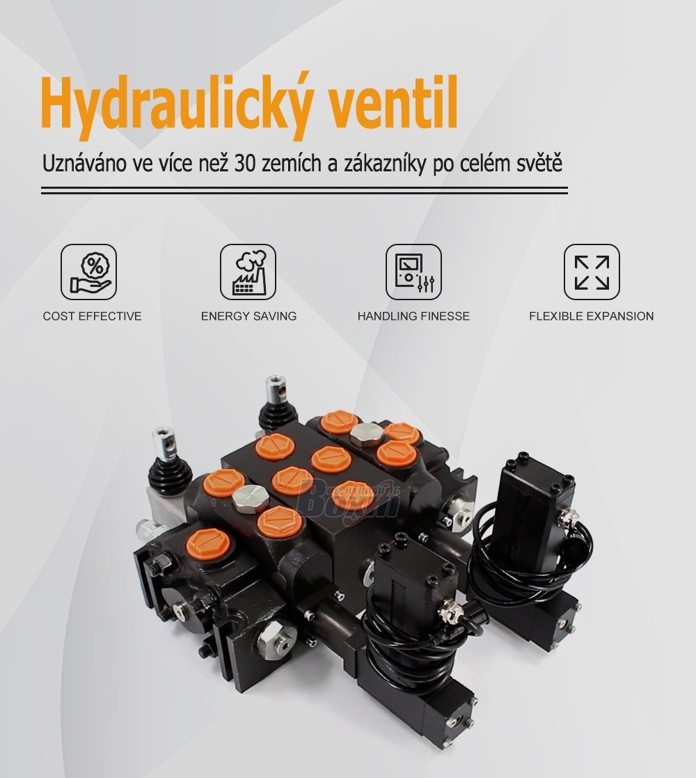DCV200 Elektromotor 2 cívky Sekční směrový ventil
